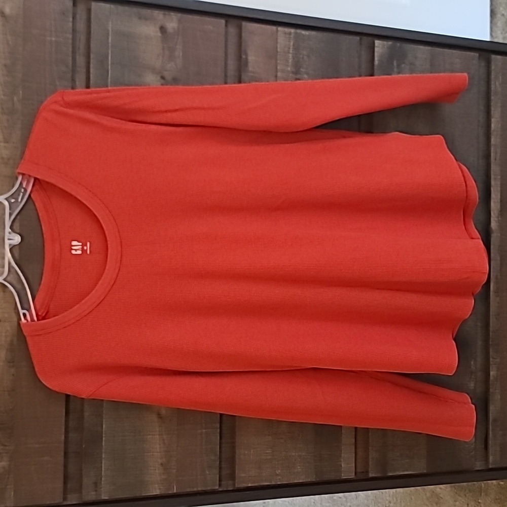 GAP BurntOrange Crew Neck Thermal Long Sleeve